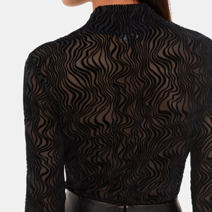 Whistles Squiggle Mesh Top
